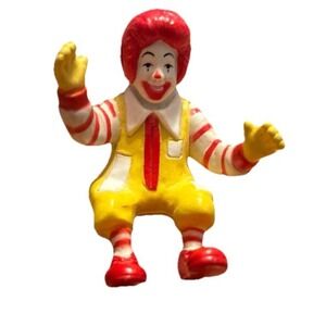McDonald's Ronald McDonald Vintage Sitting 2" PVC Figure Happy Meal Toy 1990